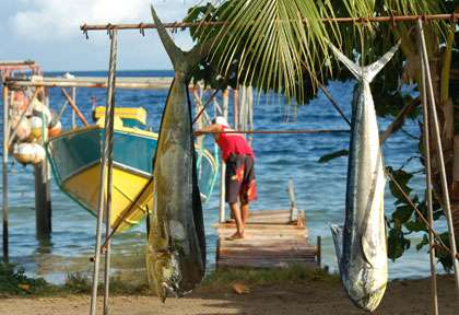 Pêcheur à Bora Bora