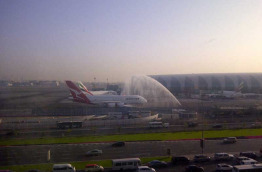 Qantas - Bapteme atterrissage à Dubai