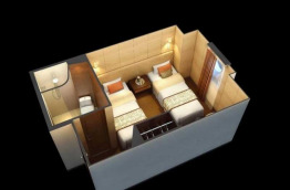 Polynésie - Croisière aux Marquises à bord de Aranui 5 - Plan de la cabine Standard à deux lits