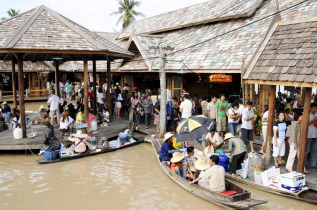Thailande - Marché flottant des environs de Bangkok