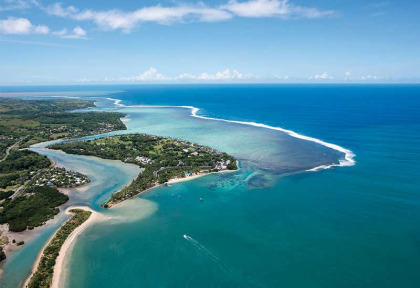 Fidji - Coral Coast - Shangri-La Yanuca Island, Fiji - Vue aérienne de l'île de Yanuca
