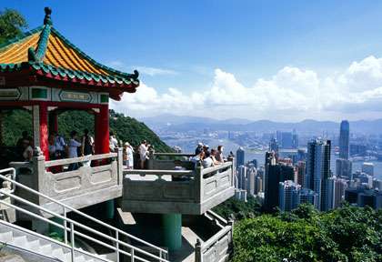 Vue de Hong Kong depuis le sommet de Victoria Peak