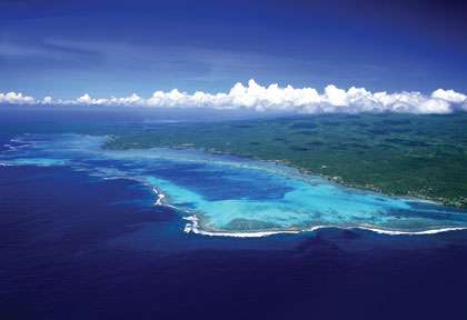 L’île de Savai vue du Ciel