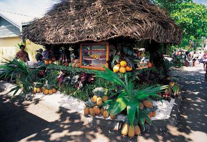 Stand de fruit à Huahine