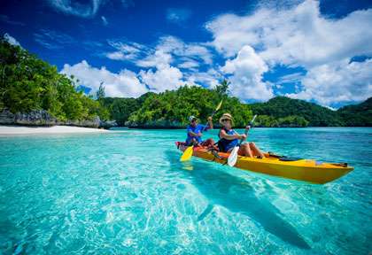 Canoé en Micronésie