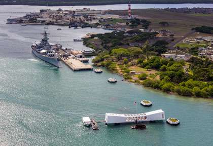 Le mémorial de Pearl Harbor à Oahu