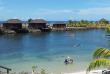 Samoa - Upolu - Aga Reef Resort & Spa - Le lagon avec les Island Villas en arrière-plan