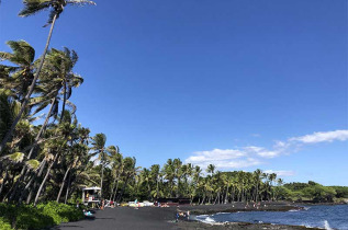 Hawaii - Hawai Big Island - Punaluu Black Sand Beach ©Pacifique à la Carte