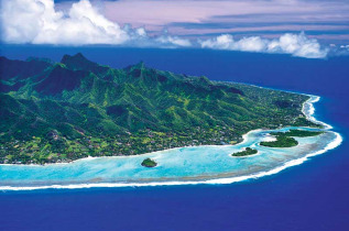 Tour du monde - Iles Cook - Vue aérienne de Rarotongai © Cook Islands Tourism, David Kirkland