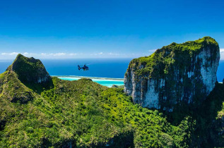 Polynésie française - Bora Bora - Survol Hélicoptère Bora Bora © G. Lebacon