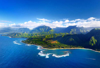 Hawaii - Kauai - Vue aérienne de la Napali Coast ©Shutterstock, mnstudio