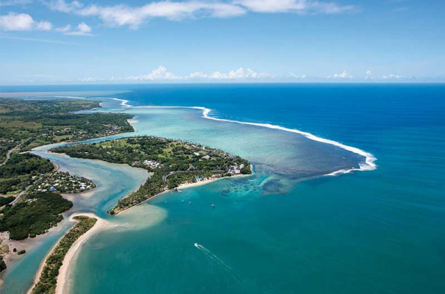 Fidji - Coral Coast - Shangri-La Yanuca Island, Fiji - Vue aérienne de l'île de Yanuca