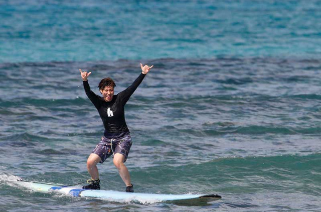 Hawaii - Oahu - Cours de surf à Waikiki