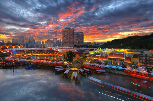 Singapour - Balade nocturne et croisière à Clarke Quay © Singapour Tourism Board